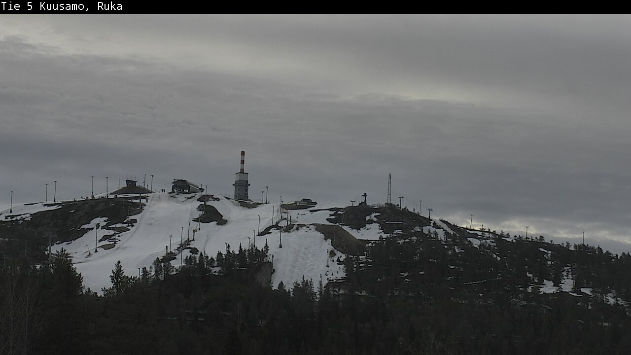 Weather Camera Image Väg 5 Kuusamo, Ruka, Kuusamo, Pohjois-Pohjanmaa