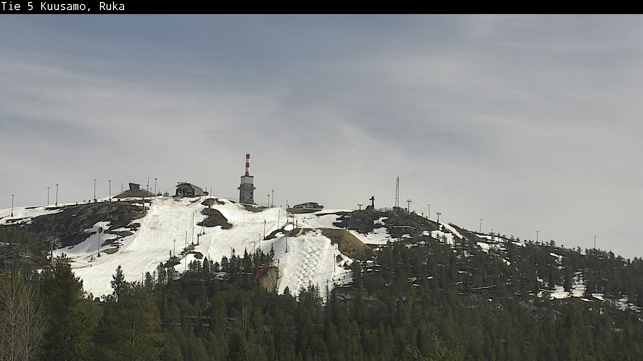 Weather Camera Image Väg 5 Kuusamo, Ruka, Kuusamo, Pohjois-Pohjanmaa