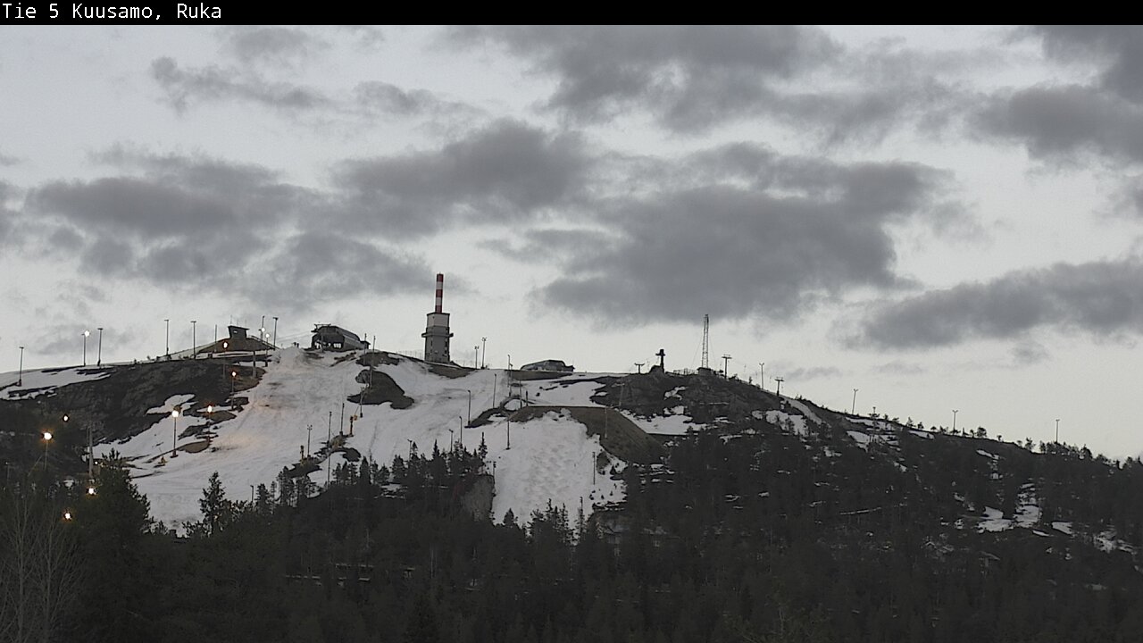 Weather Camera Image Väg 5 Kuusamo, Ruka, Kuusamo, Pohjois-Pohjanmaa