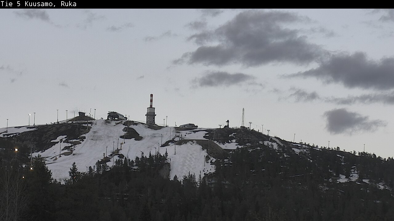 Weather Camera Image Väg 5 Kuusamo, Ruka, Kuusamo, Pohjois-Pohjanmaa