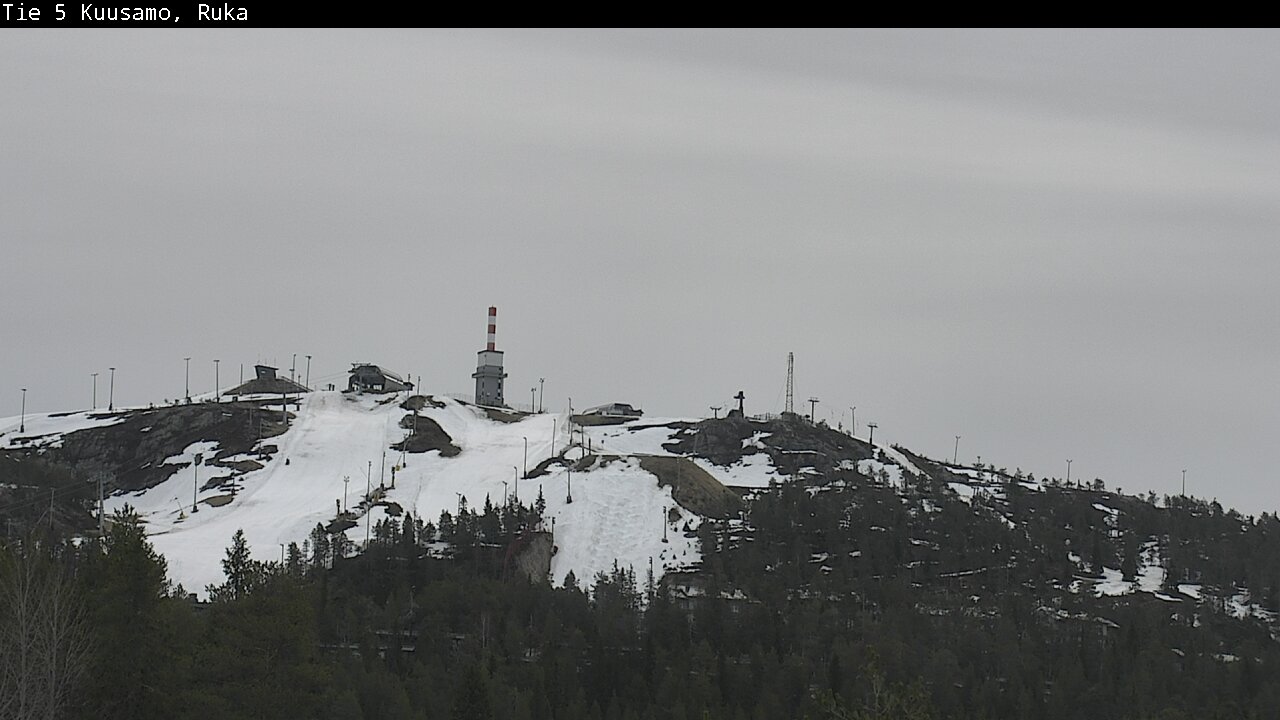 Weather Camera Image Väg 5 Kuusamo, Ruka, Kuusamo, Pohjois-Pohjanmaa