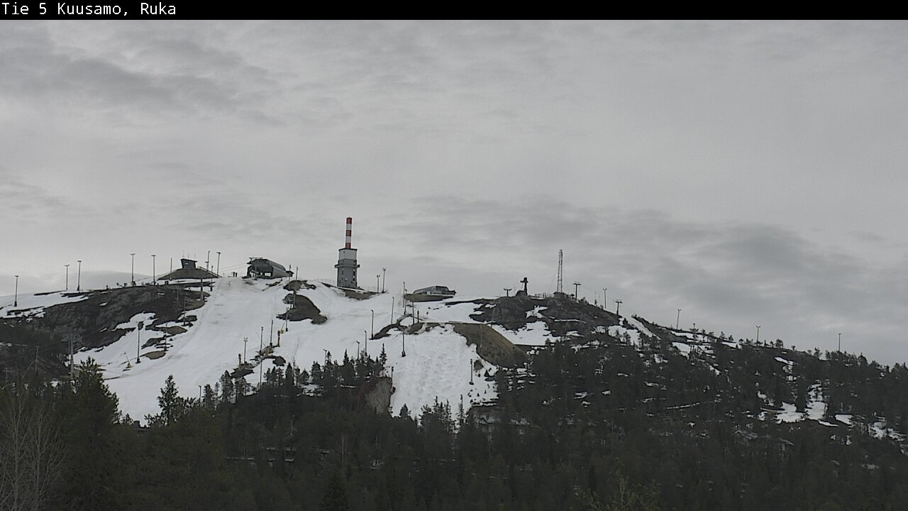 Weather Camera Image Väg 5 Kuusamo, Ruka, Kuusamo, Pohjois-Pohjanmaa