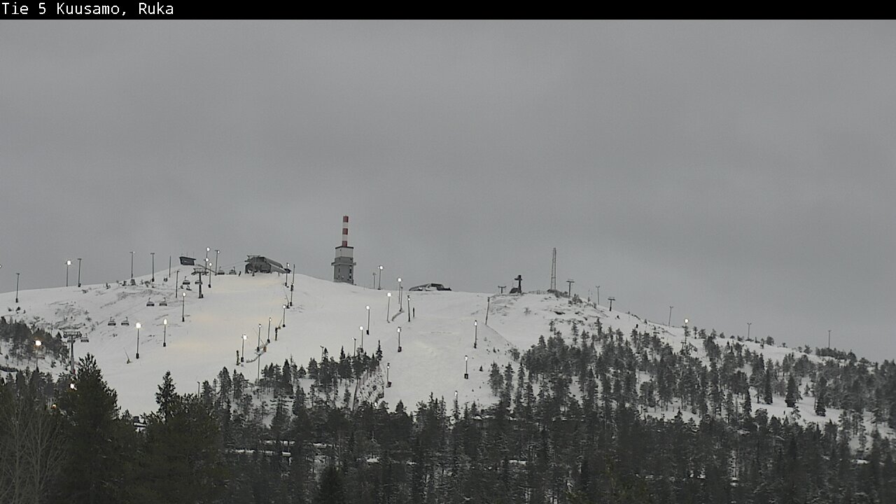 Weather Camera Image Väg 5 Kuusamo, Ruka, Kuusamo, Pohjois-Pohjanmaa