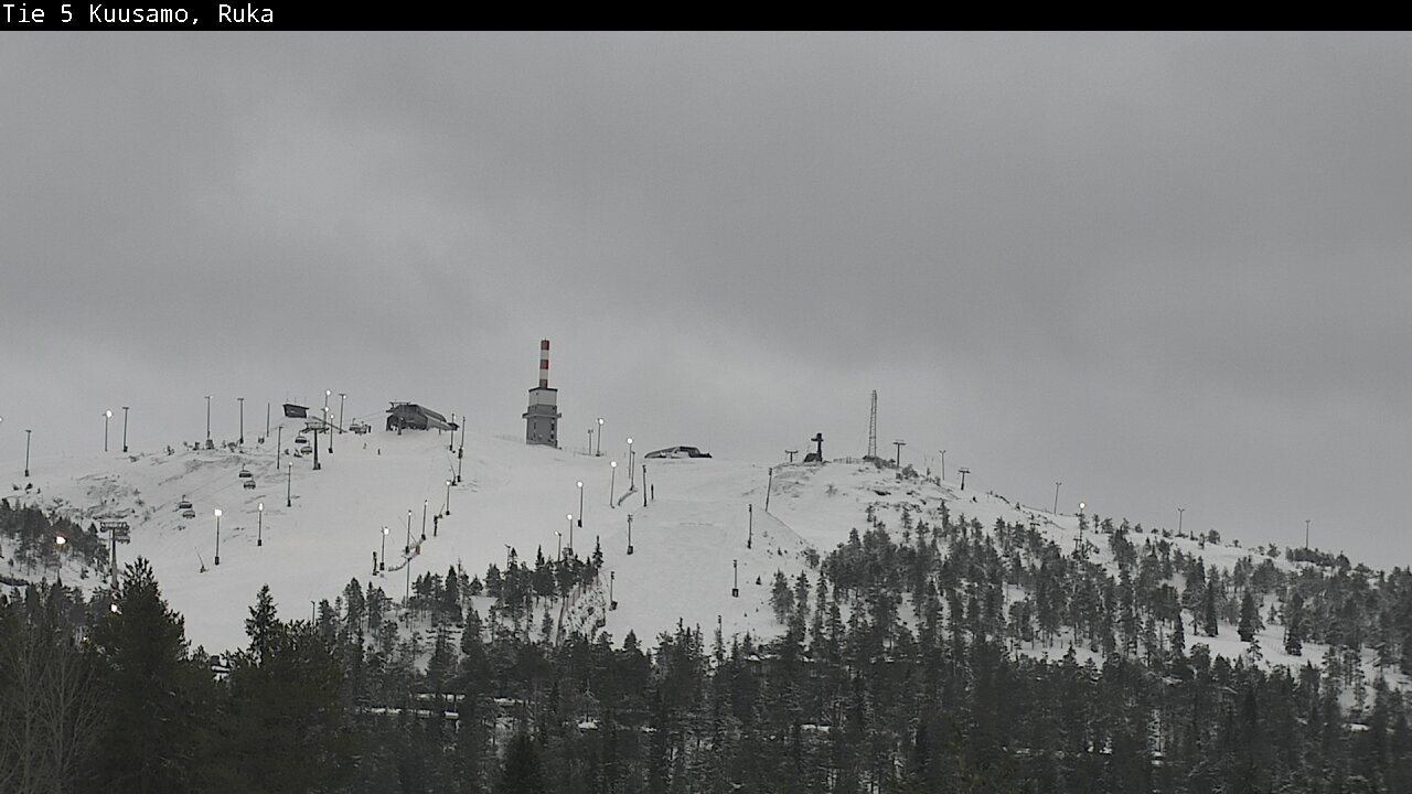 Weather Camera Image Väg 5 Kuusamo, Ruka, Kuusamo, Pohjois-Pohjanmaa