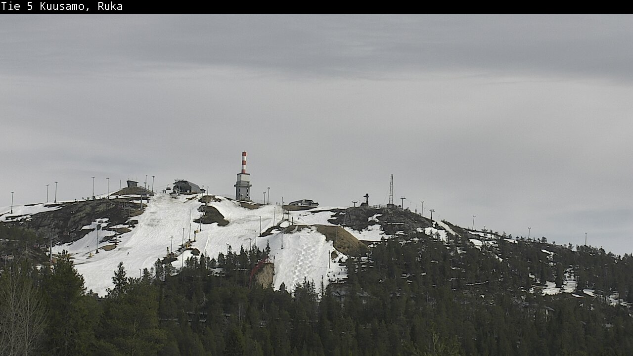 Weather Camera Image Väg 5 Kuusamo, Ruka, Kuusamo, Pohjois-Pohjanmaa