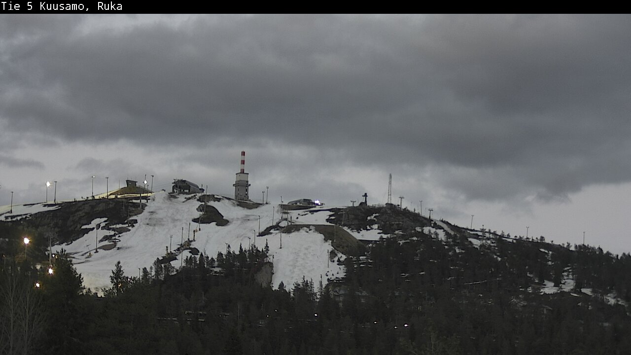 Weather Camera Image Väg 5 Kuusamo, Ruka, Kuusamo, Pohjois-Pohjanmaa