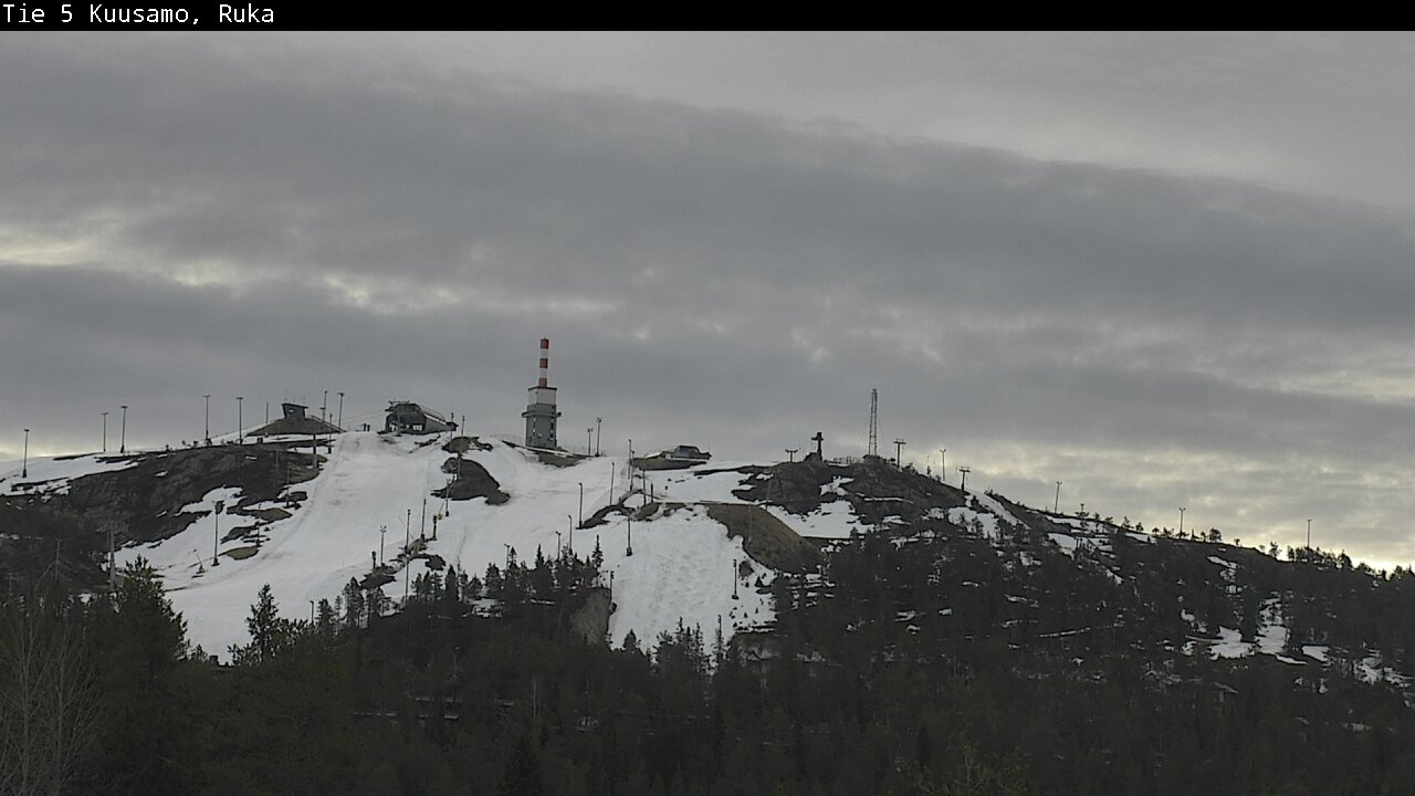Weather Camera Image Väg 5 Kuusamo, Ruka, Kuusamo, Pohjois-Pohjanmaa