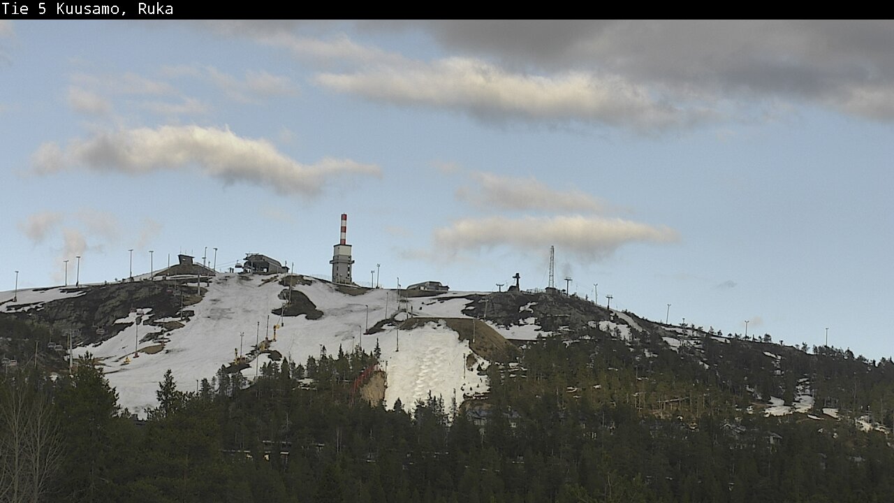 Weather Camera Image Väg 5 Kuusamo, Ruka, Kuusamo, Pohjois-Pohjanmaa