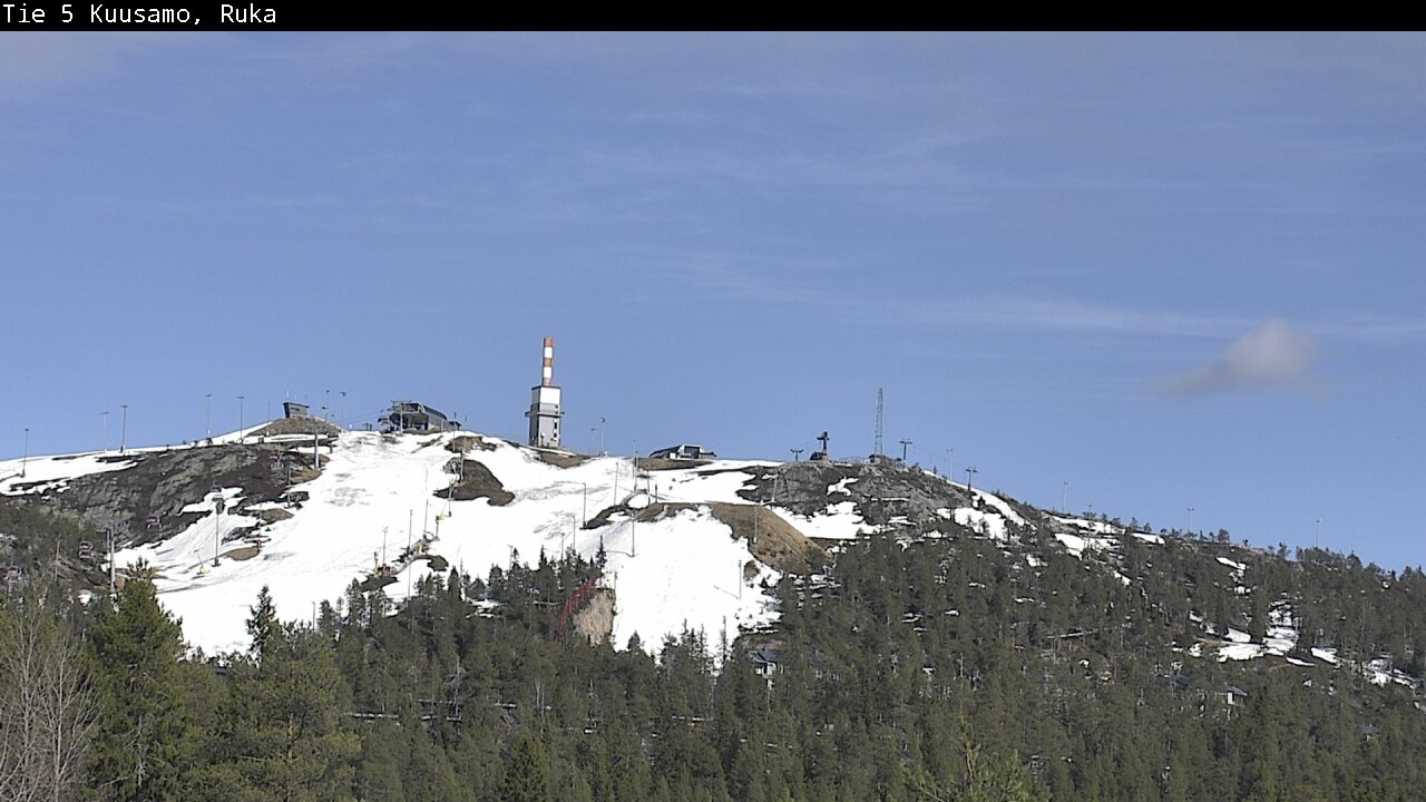 Weather Camera Image Väg 5 Kuusamo, Ruka, Kuusamo, Pohjois-Pohjanmaa