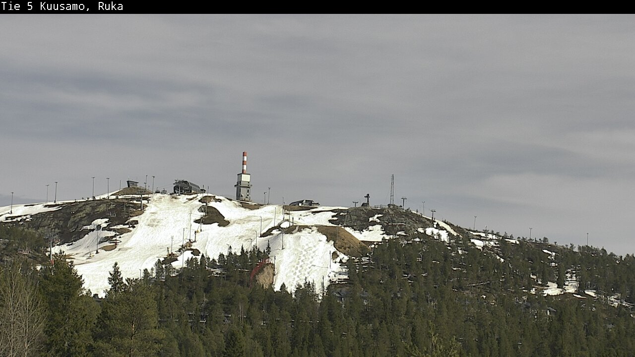 Weather Camera Image Väg 5 Kuusamo, Ruka, Kuusamo, Pohjois-Pohjanmaa