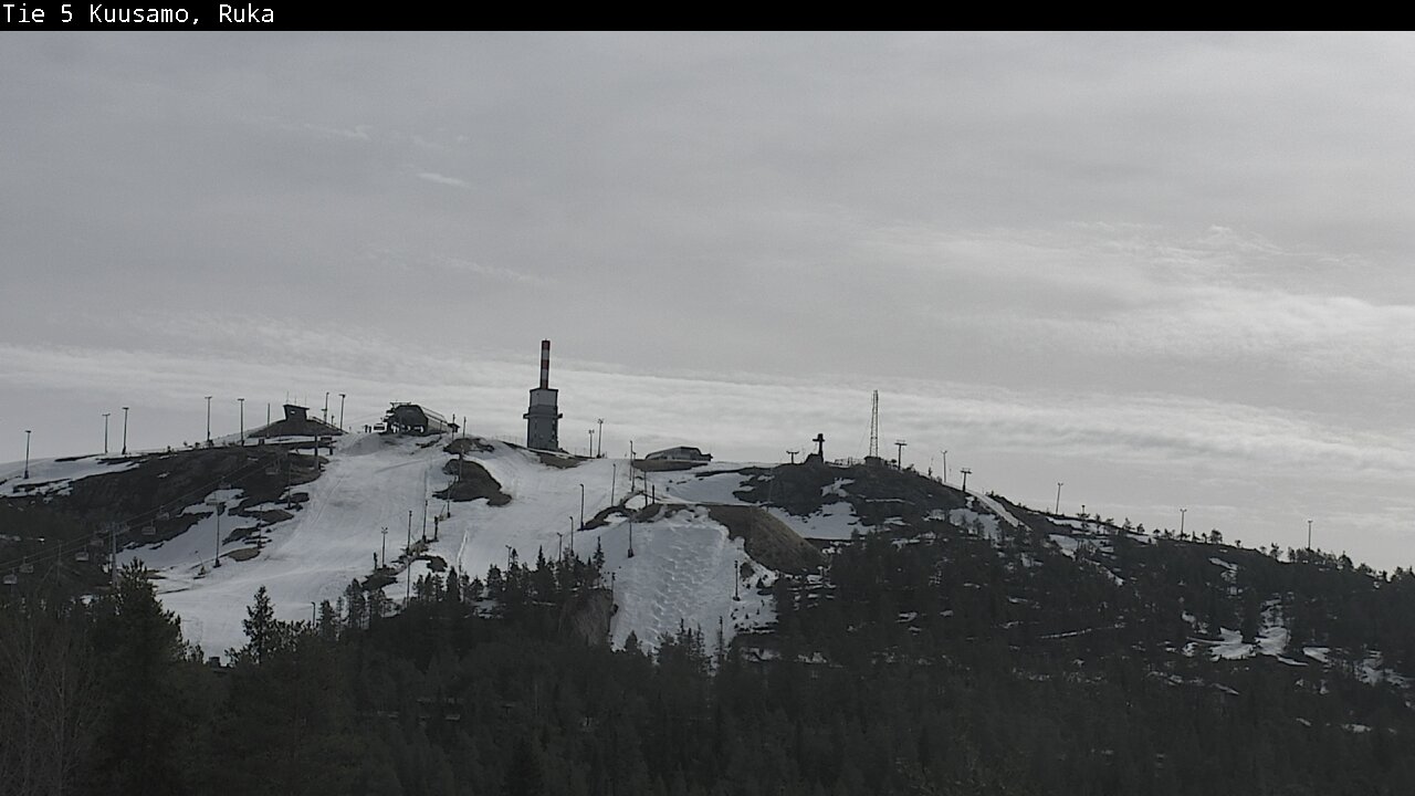Weather Camera Image Väg 5 Kuusamo, Ruka, Kuusamo, Pohjois-Pohjanmaa