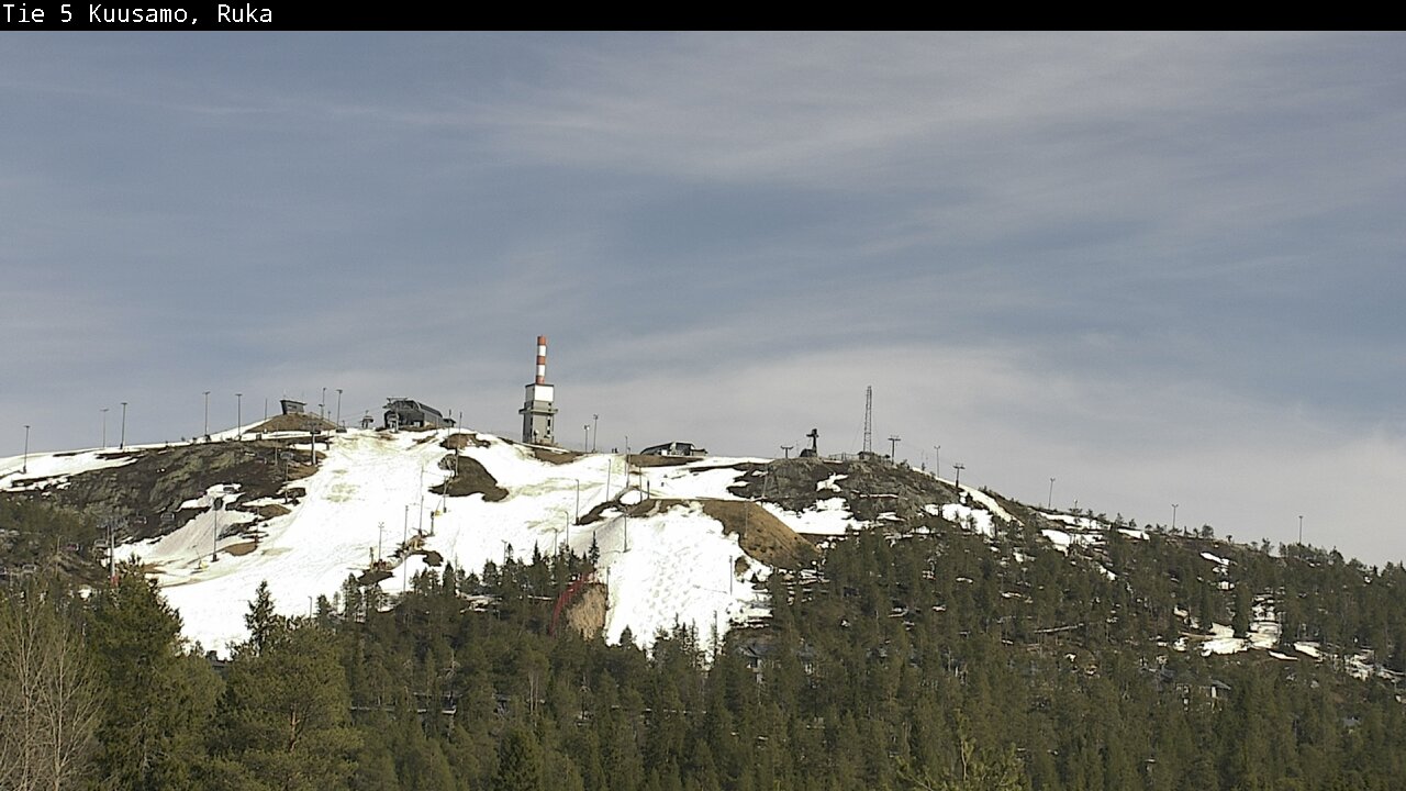 Weather Camera Image Väg 5 Kuusamo, Ruka, Kuusamo, Pohjois-Pohjanmaa