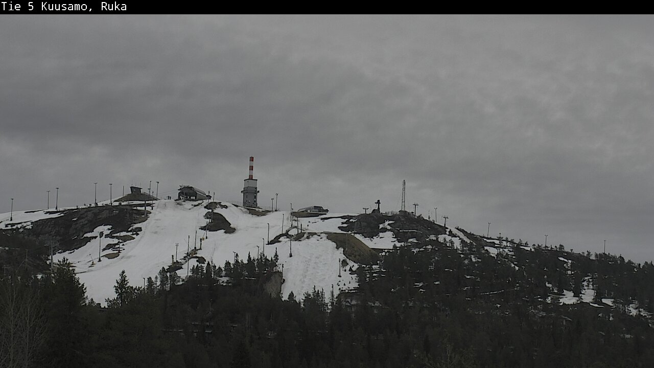Weather Camera Image Väg 5 Kuusamo, Ruka, Kuusamo, Pohjois-Pohjanmaa