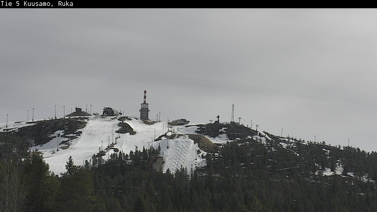 Weather Camera Image Väg 5 Kuusamo, Ruka, Kuusamo, Pohjois-Pohjanmaa