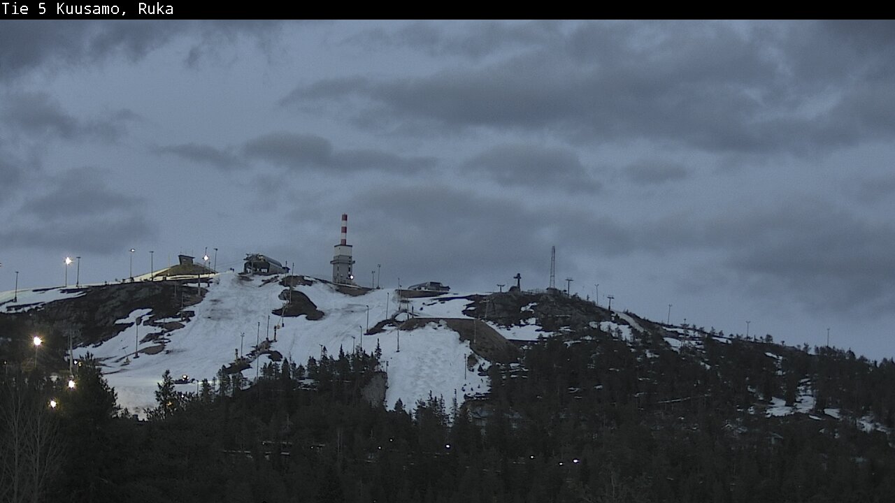 Weather Camera Image Väg 5 Kuusamo, Ruka, Kuusamo, Pohjois-Pohjanmaa
