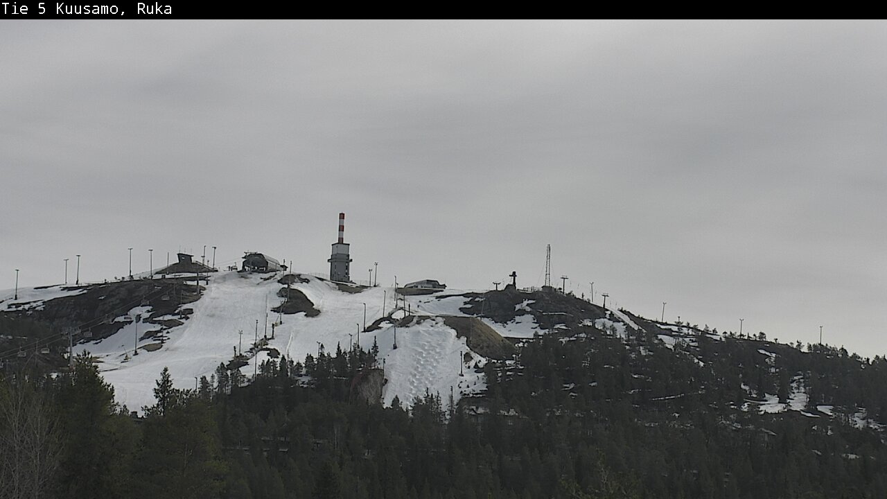 Weather Camera Image Väg 5 Kuusamo, Ruka, Kuusamo, Pohjois-Pohjanmaa