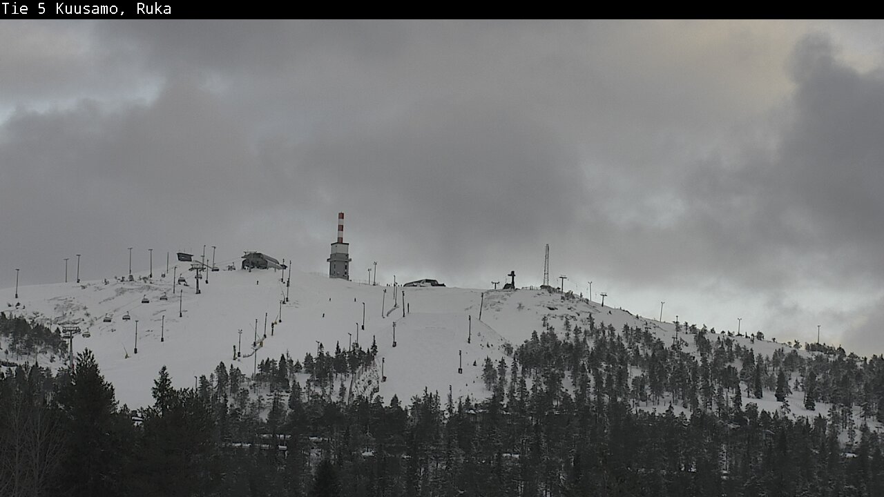 Weather Camera Image Väg 5 Kuusamo, Ruka, Kuusamo, Pohjois-Pohjanmaa