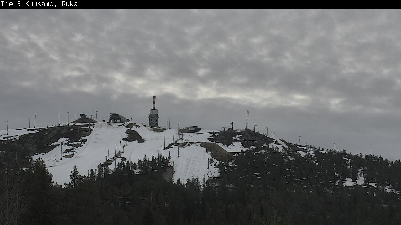 Weather Camera Image Väg 5 Kuusamo, Ruka, Kuusamo, Pohjois-Pohjanmaa