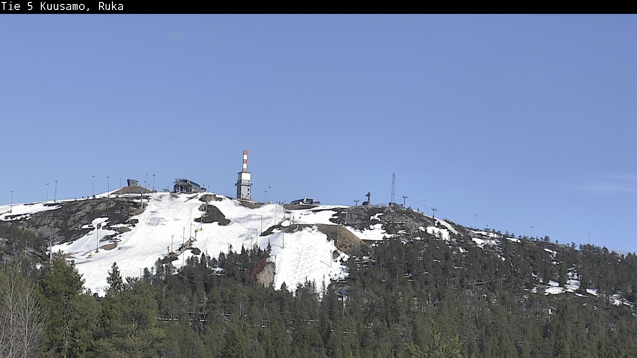 Weather Camera Image Väg 5 Kuusamo, Ruka, Kuusamo, Pohjois-Pohjanmaa
