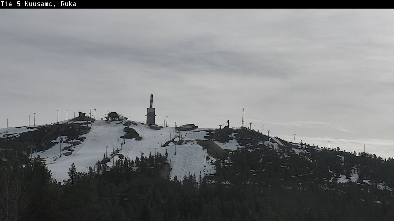 Weather Camera Image Väg 5 Kuusamo, Ruka, Kuusamo, Pohjois-Pohjanmaa