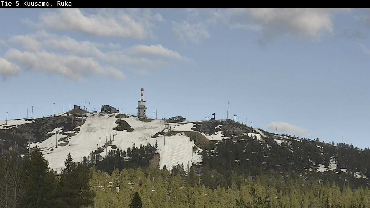 Weather Camera Image Väg 5 Kuusamo, Ruka, Kuusamo, Pohjois-Pohjanmaa