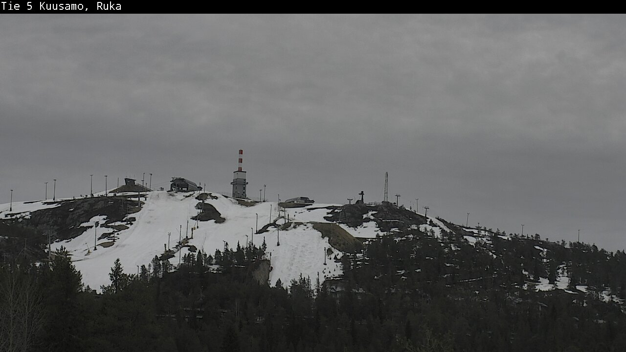 Weather Camera Image Väg 5 Kuusamo, Ruka, Kuusamo, Pohjois-Pohjanmaa