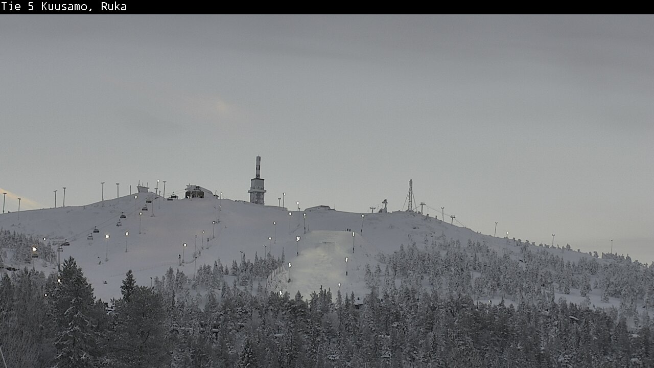 Weather Camera Image Väg 5 Kuusamo, Ruka, Kuusamo, Pohjois-Pohjanmaa