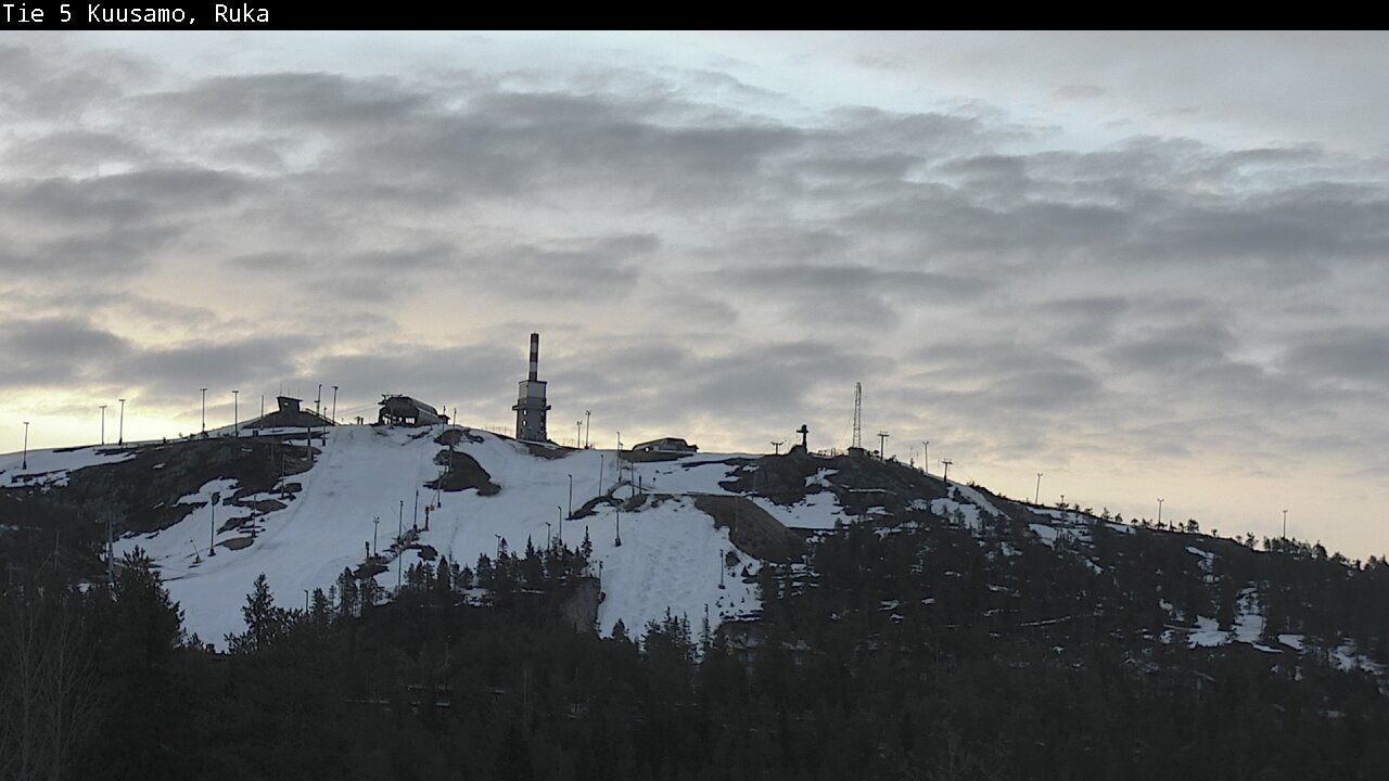 Weather Camera Image Väg 5 Kuusamo, Ruka, Kuusamo, Pohjois-Pohjanmaa