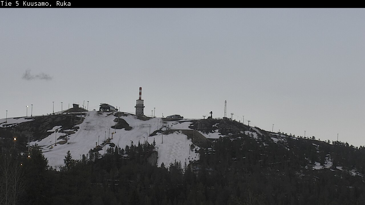 Weather Camera Image Väg 5 Kuusamo, Ruka, Kuusamo, Pohjois-Pohjanmaa