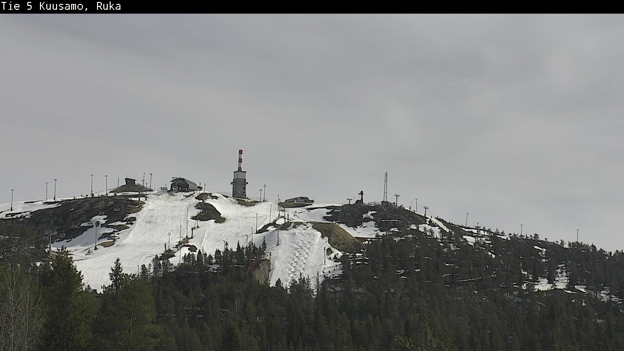 Weather Camera Image Väg 5 Kuusamo, Ruka, Kuusamo, Pohjois-Pohjanmaa