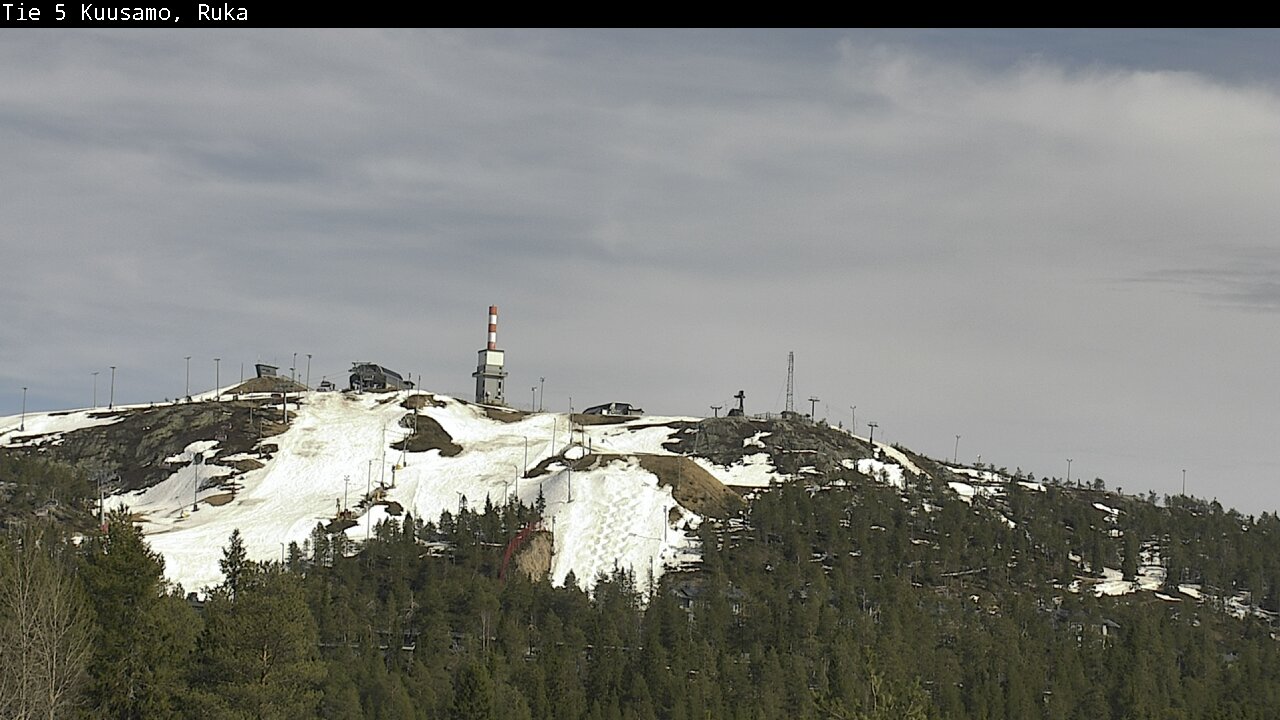 Weather Camera Image Väg 5 Kuusamo, Ruka, Kuusamo, Pohjois-Pohjanmaa