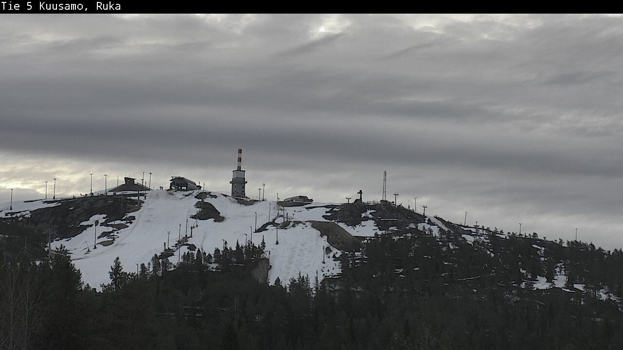 Weather Camera Image Väg 5 Kuusamo, Ruka, Kuusamo, Pohjois-Pohjanmaa