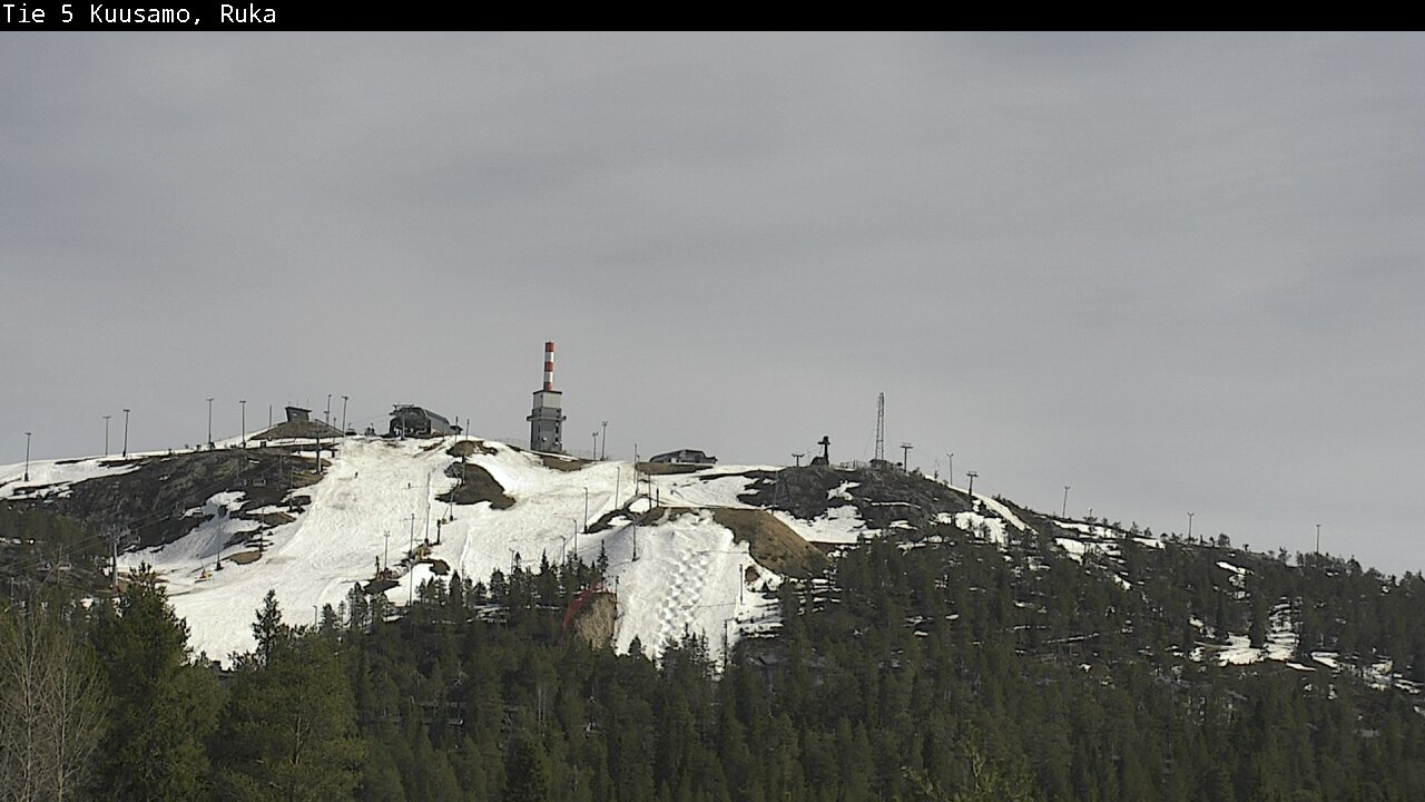 Weather Camera Image Väg 5 Kuusamo, Ruka, Kuusamo, Pohjois-Pohjanmaa