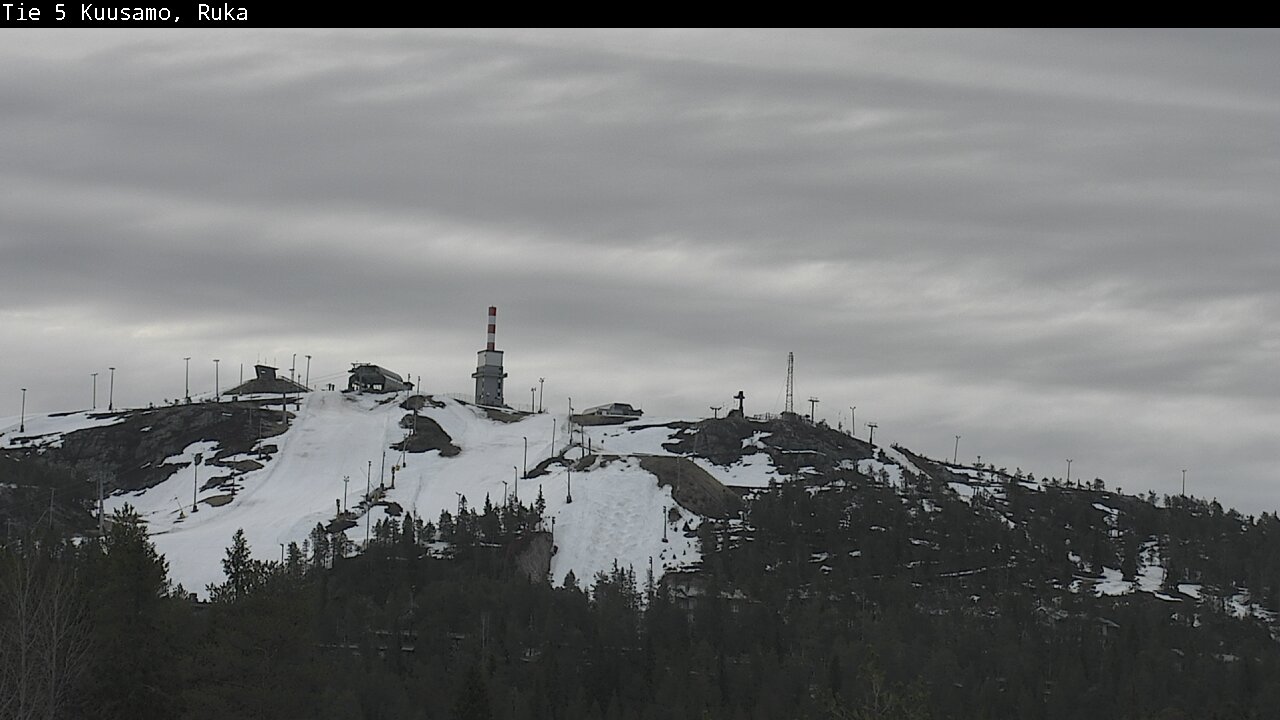 Weather Camera Image Väg 5 Kuusamo, Ruka, Kuusamo, Pohjois-Pohjanmaa