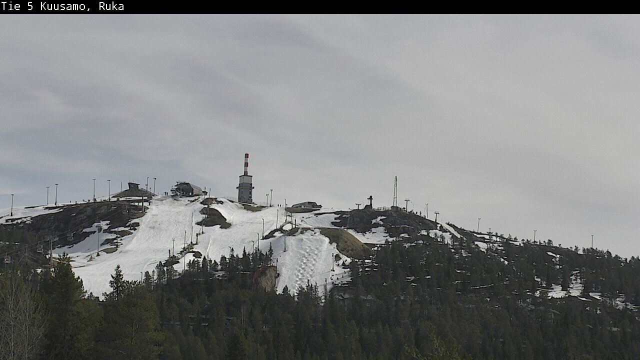 Weather Camera Image Väg 5 Kuusamo, Ruka, Kuusamo, Pohjois-Pohjanmaa