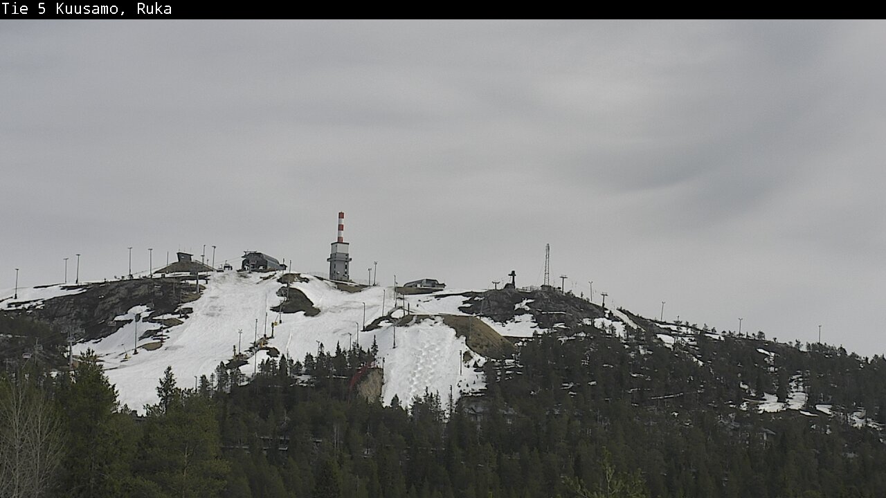 Weather Camera Image Väg 5 Kuusamo, Ruka, Kuusamo, Pohjois-Pohjanmaa