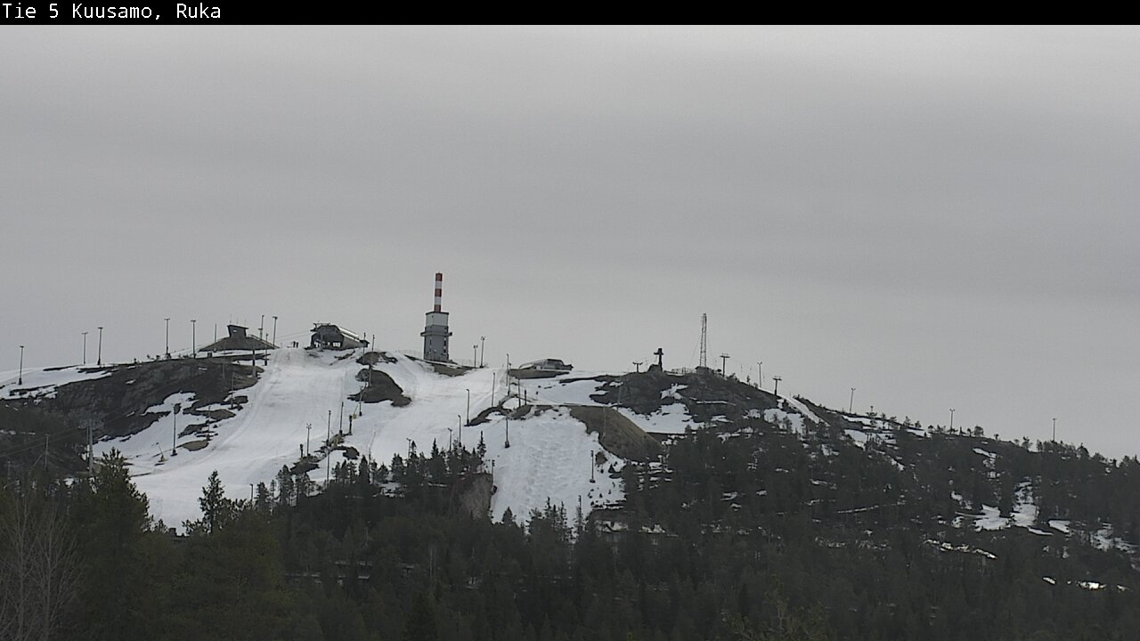 Weather Camera Image Väg 5 Kuusamo, Ruka, Kuusamo, Pohjois-Pohjanmaa