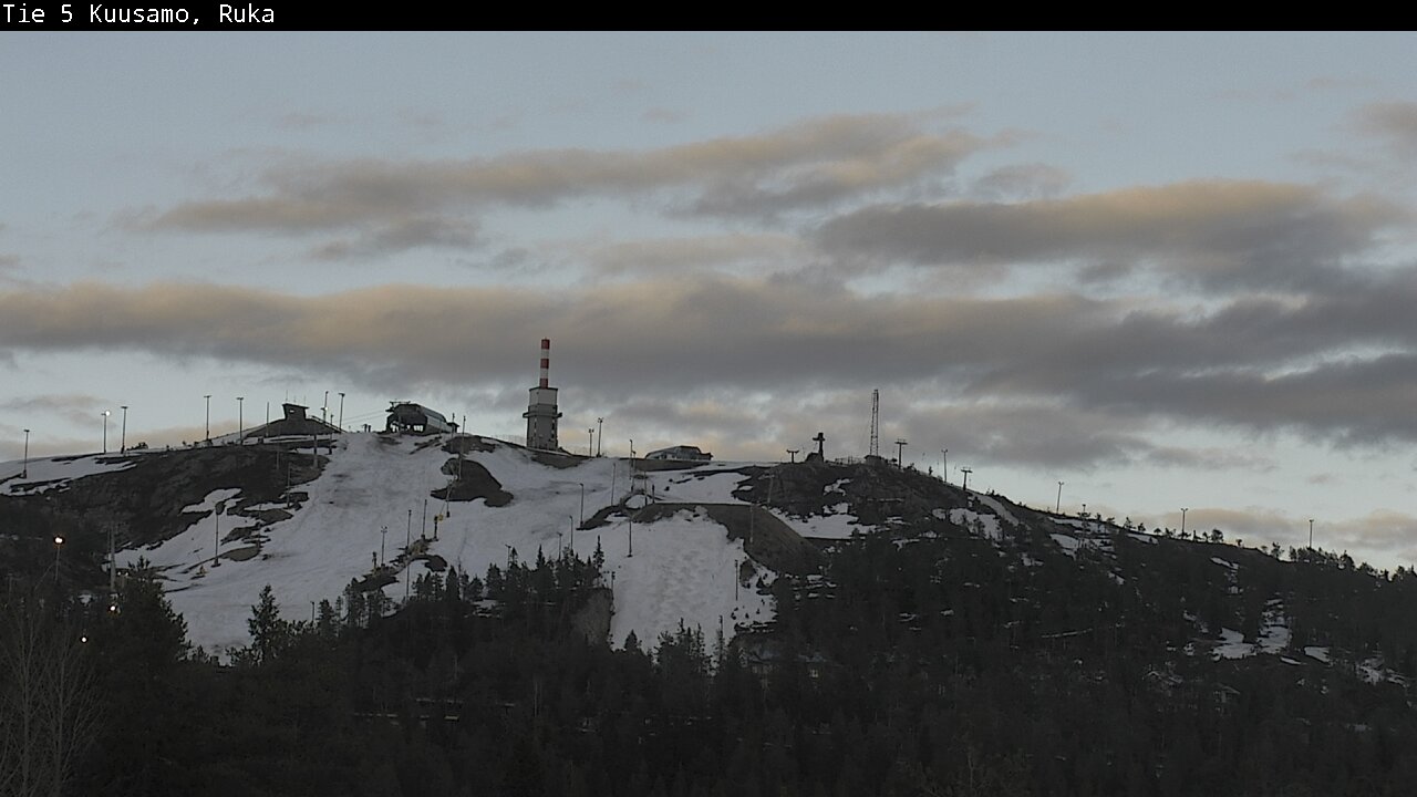 Weather Camera Image Väg 5 Kuusamo, Ruka, Kuusamo, Pohjois-Pohjanmaa