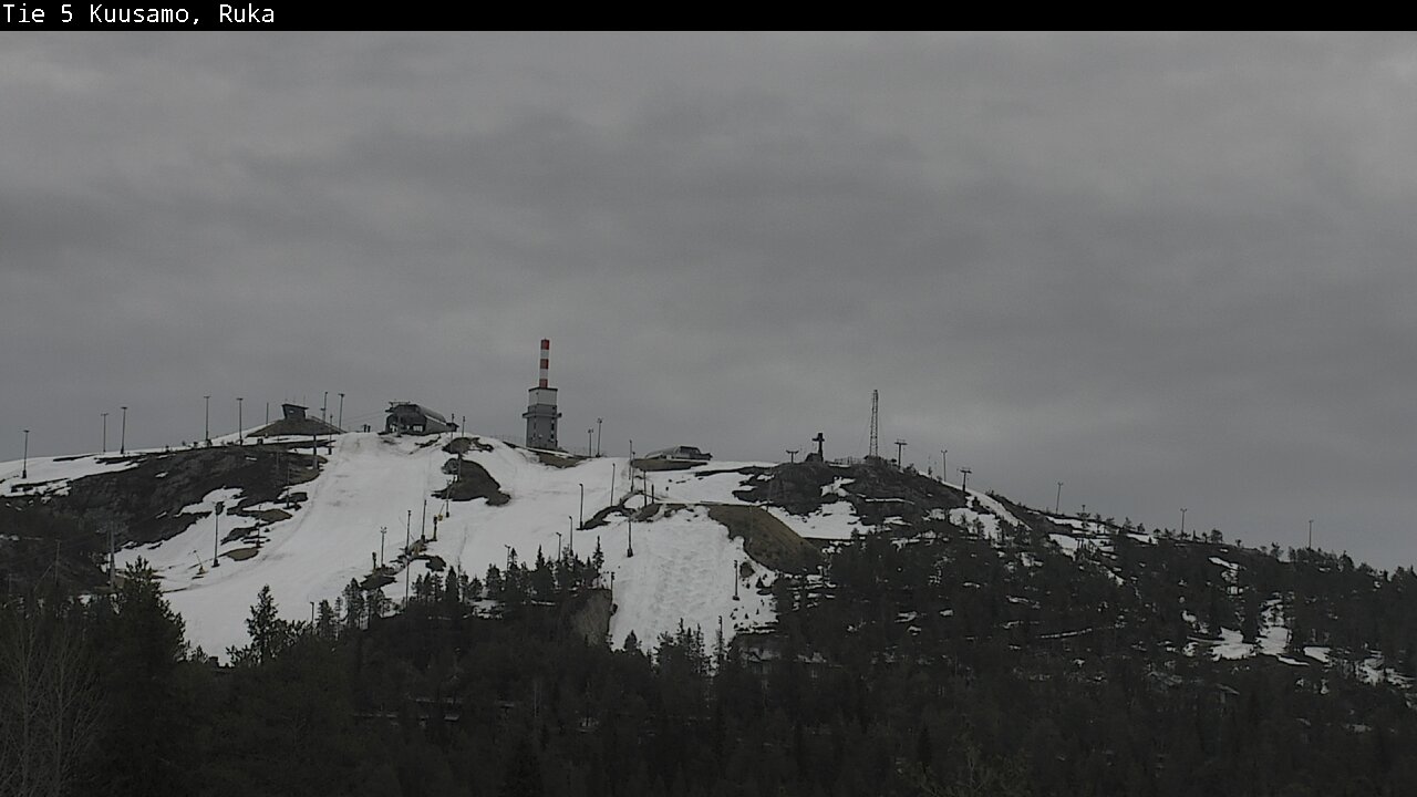 Weather Camera Image Väg 5 Kuusamo, Ruka, Kuusamo, Pohjois-Pohjanmaa