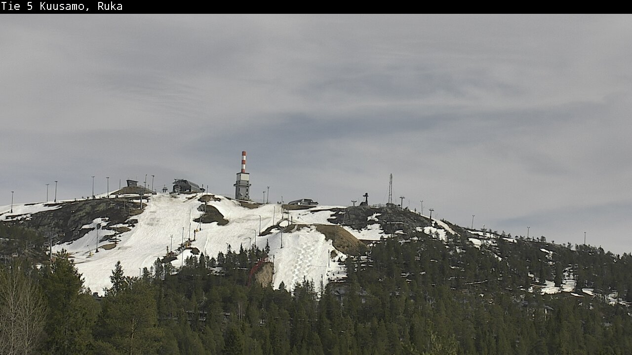 Weather Camera Image Väg 5 Kuusamo, Ruka, Kuusamo, Pohjois-Pohjanmaa