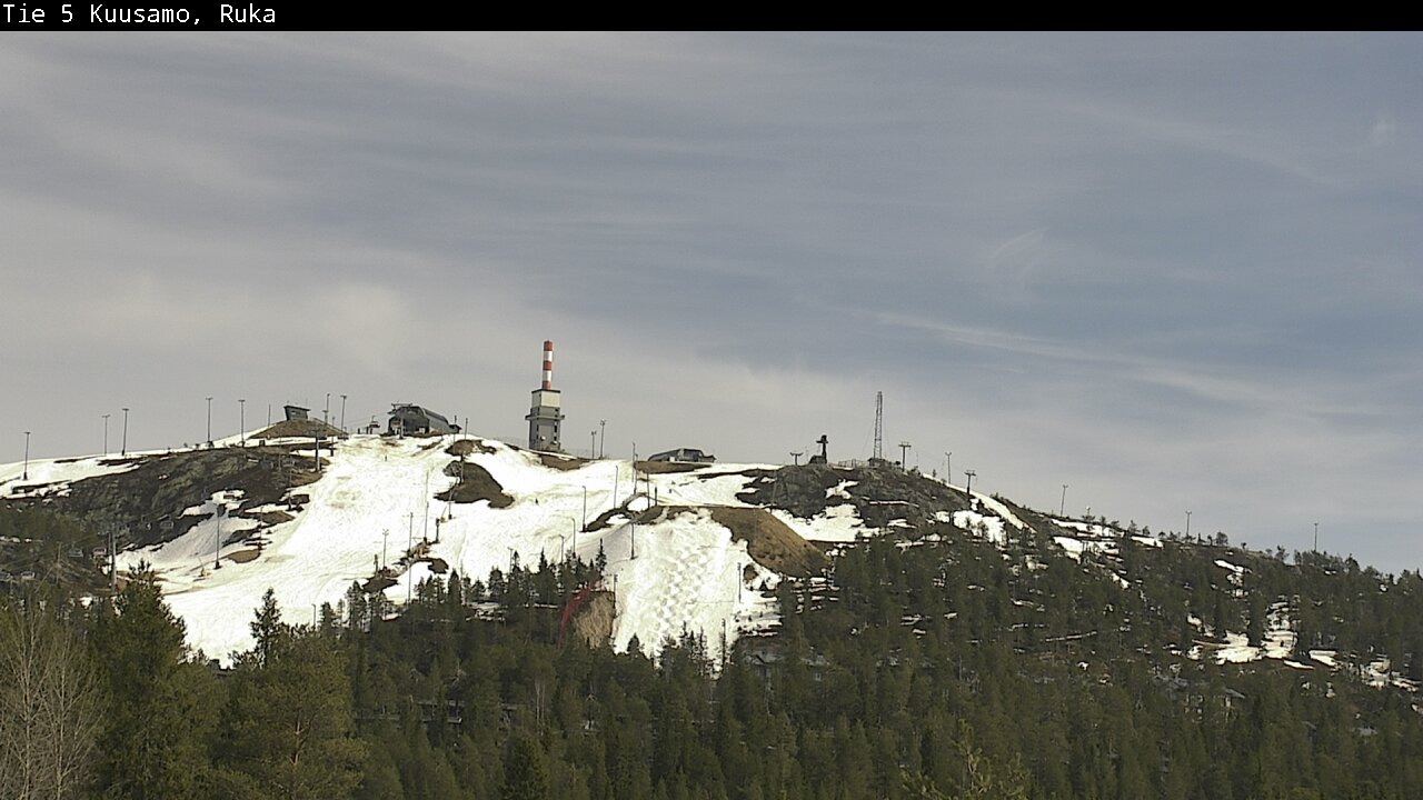 Weather Camera Image Väg 5 Kuusamo, Ruka, Kuusamo, Pohjois-Pohjanmaa