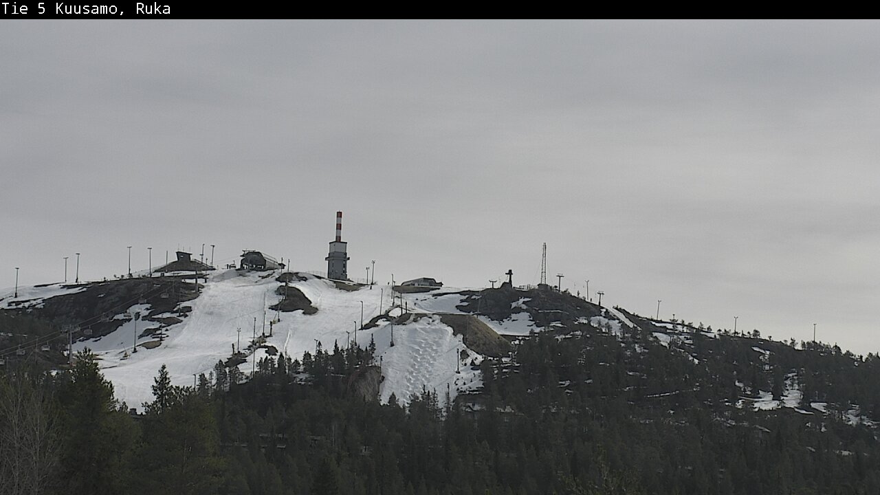 Weather Camera Image Väg 5 Kuusamo, Ruka, Kuusamo, Pohjois-Pohjanmaa