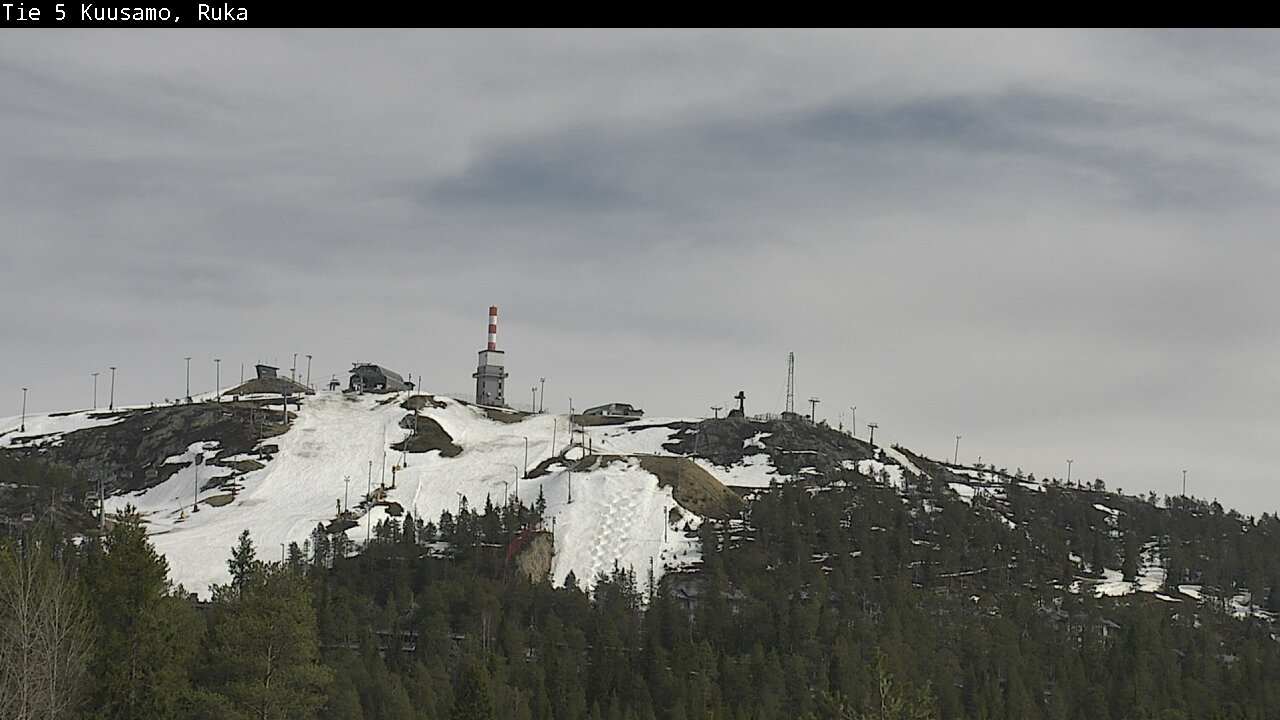 Weather Camera Image Väg 5 Kuusamo, Ruka, Kuusamo, Pohjois-Pohjanmaa