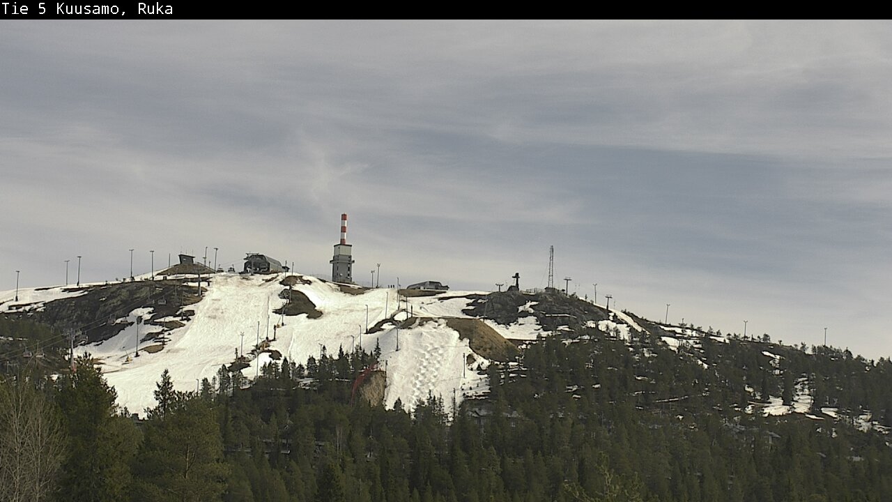 Weather Camera Image Väg 5 Kuusamo, Ruka, Kuusamo, Pohjois-Pohjanmaa
