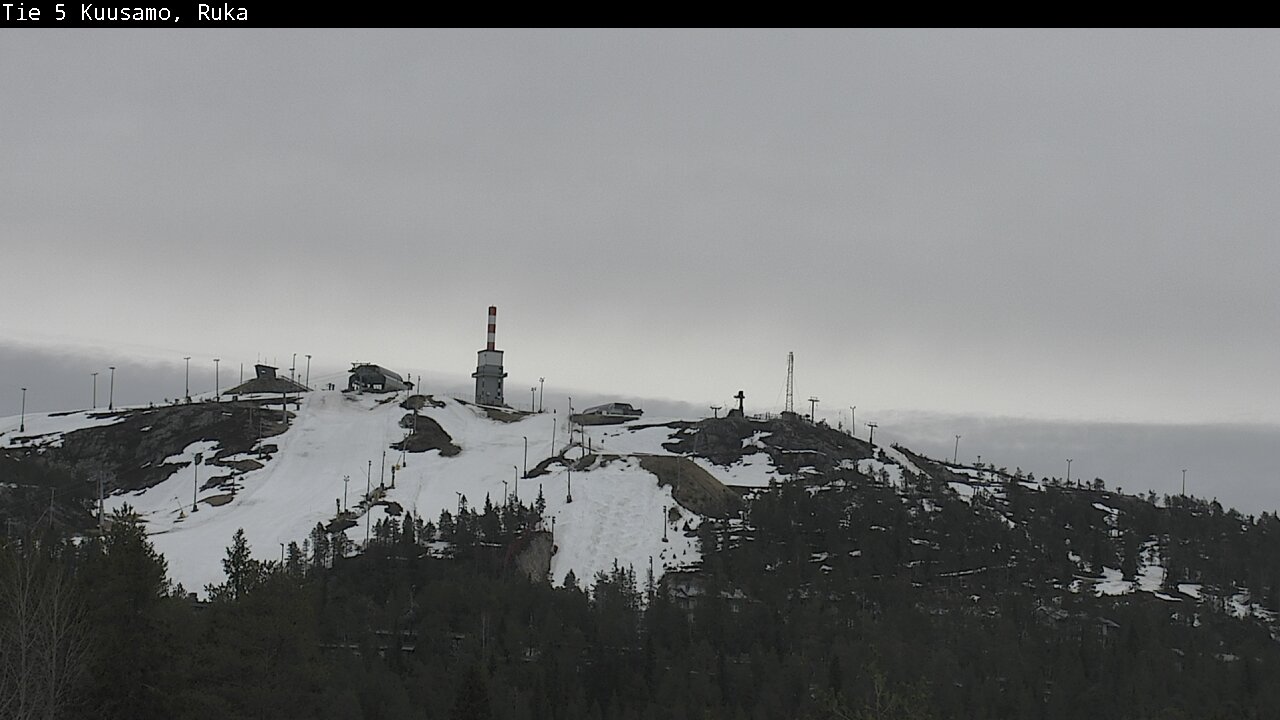 Weather Camera Image Väg 5 Kuusamo, Ruka, Kuusamo, Pohjois-Pohjanmaa