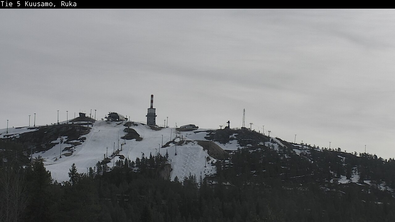 Weather Camera Image Väg 5 Kuusamo, Ruka, Kuusamo, Pohjois-Pohjanmaa