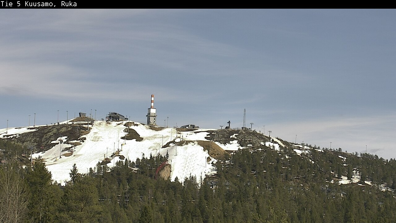Weather Camera Image Väg 5 Kuusamo, Ruka, Kuusamo, Pohjois-Pohjanmaa