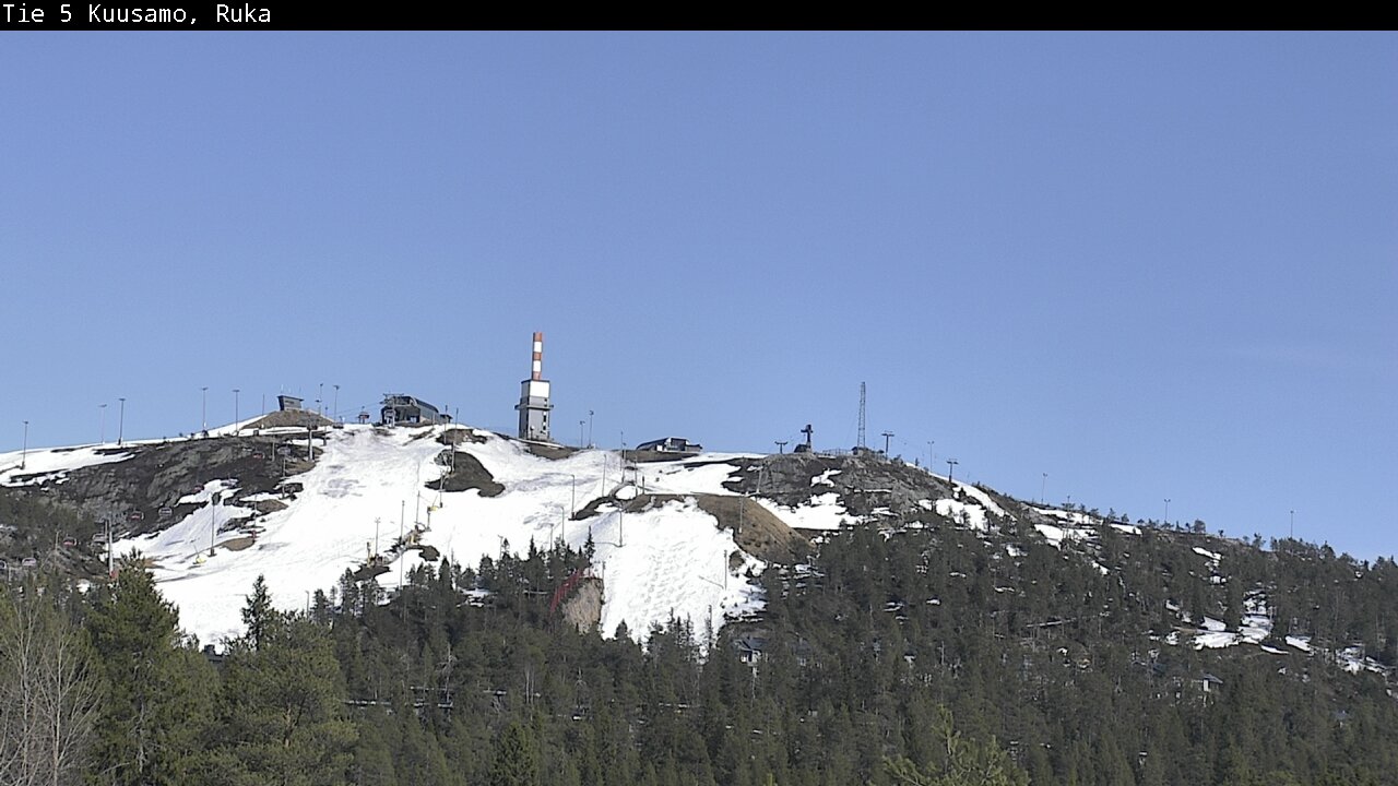 Weather Camera Image Väg 5 Kuusamo, Ruka, Kuusamo, Pohjois-Pohjanmaa