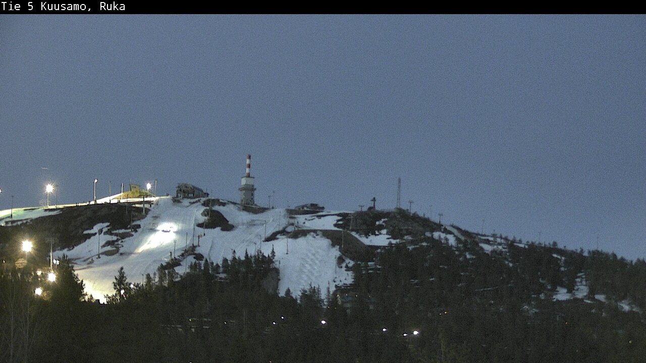 Weather Camera Image Väg 5 Kuusamo, Ruka, Kuusamo, Pohjois-Pohjanmaa