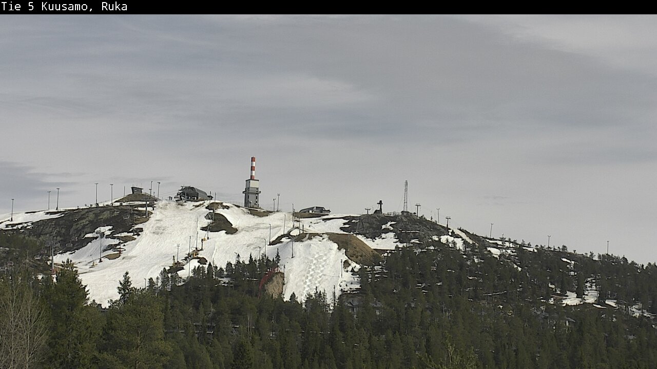 Weather Camera Image Väg 5 Kuusamo, Ruka, Kuusamo, Pohjois-Pohjanmaa